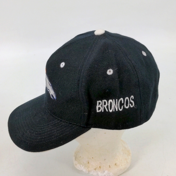 Vintage Denver Broncos NFL Wool Blend Black Strapback Hat Cap New Without Tags - Picture 5 of 8